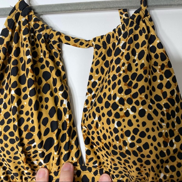 NWT On the Beach Cha Cha Cheetah One Piece Swimsuit Size 12 - Picture 3 of 9